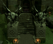 Slayer Tower Gargoyle statues