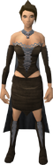 A female player wearing the Gothic outfit