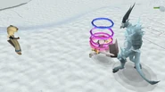 Idria and Tiffy battle an ice demon.