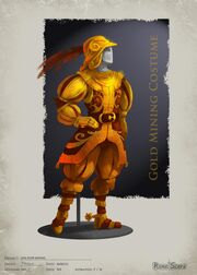 Golden mining suit concept art