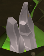 A rock of divine tears temporarily affected to give fragments