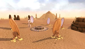 Eblis and the mystical mirrors.