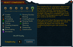 Dungeoneering complexity select