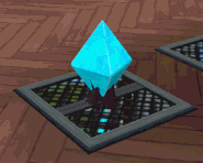 The corruption on the crystal is chipped away, and a new one takes it place