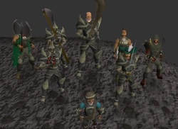 The heroes, ready for battle with Lucien.