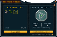 The accumulated rewards & total enrage interface