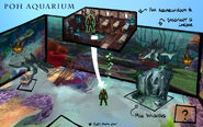 Concept art of the aquarium from a design document