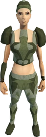 Snakeskin armour (female) equipped
