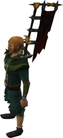 Zamorakian banner equipped