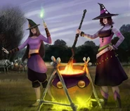 Concept art of Maggie and Wendy