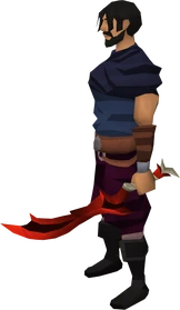 Off-hand dragon scimitar equipped