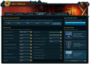 Settings (Graphics) interface