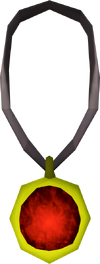 Ruby amulet detail