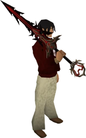 Zamorak godsword equipped
