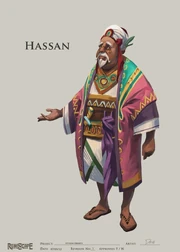 Concept art of Hassan.