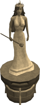 A statue of Queen Ellamaria at the 