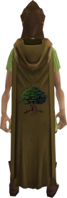 Hooded woodcutting cape equipped