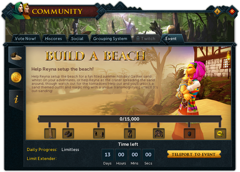 Build A Beach (event) RuneScape Wiki Fandom