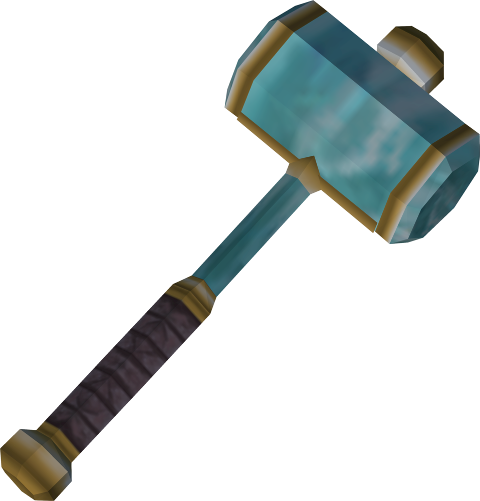 The hammer gives an extra 5% chance of saving a bar when Smithing an item w...