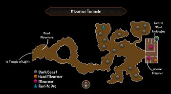 Mourner Tunnels map