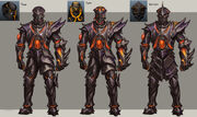 Obsidian armour concept art