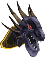 The king black dragon stuffed head