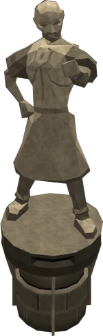 Ghommal's memorial statue outside the Warriors' Guild.