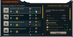 Machine hotspot interface