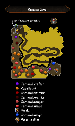 Ourania Cave map
