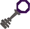 Steel key purple detail