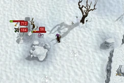 Trap the Ice Titans here (far south-east) and run back and forth to avoid Lucien's attacks.