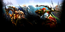 A combat themed background displayed on the RuneScape homepage and Combat HQ.