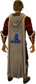 Hooded magic cape equipped
