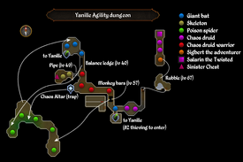 Yanille Agility dungeon map