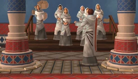 Sister Cecilia leading the choir.