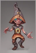 Concept art of Clockwork as a real gnome.