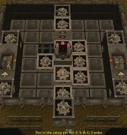 The order of blocks that allow for 2, 4, B, C, 3 to work