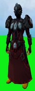 A player with the blood-dyed set equipped