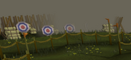 An area with archery targets.