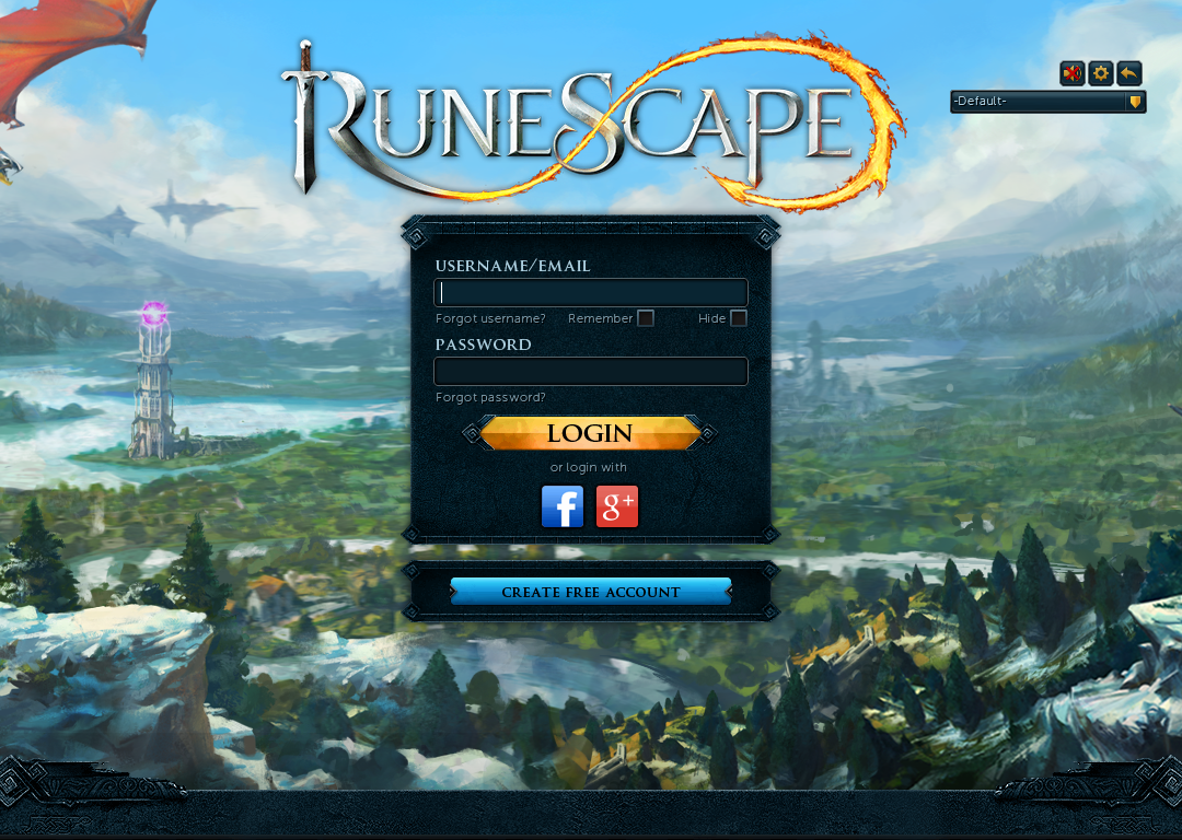 Логин сервер. Runescape menu. Login игры.