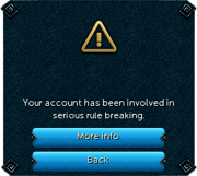 Players can be banned for a long time.