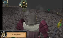 Lucien enjoying the sight of destruction.