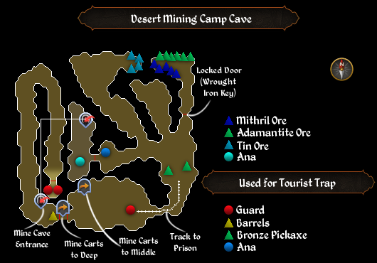 Desert Mining Camp Cave map