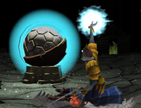 Saradomin uses the Stone of Jas.