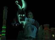 Saradomin resurrects Sir Owen, but as he was unworthy of the wand, he comes back corrupted.