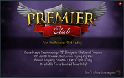 Premier club popup