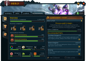 Hero (Achievements) interface