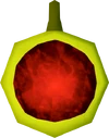 Ruby amulet (unstrung) detail