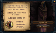 Interface about the Wicked hood after getting 10 Magic or Runecrafting.