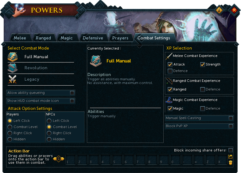 Settings window available in combat - Next game update : r/runescape